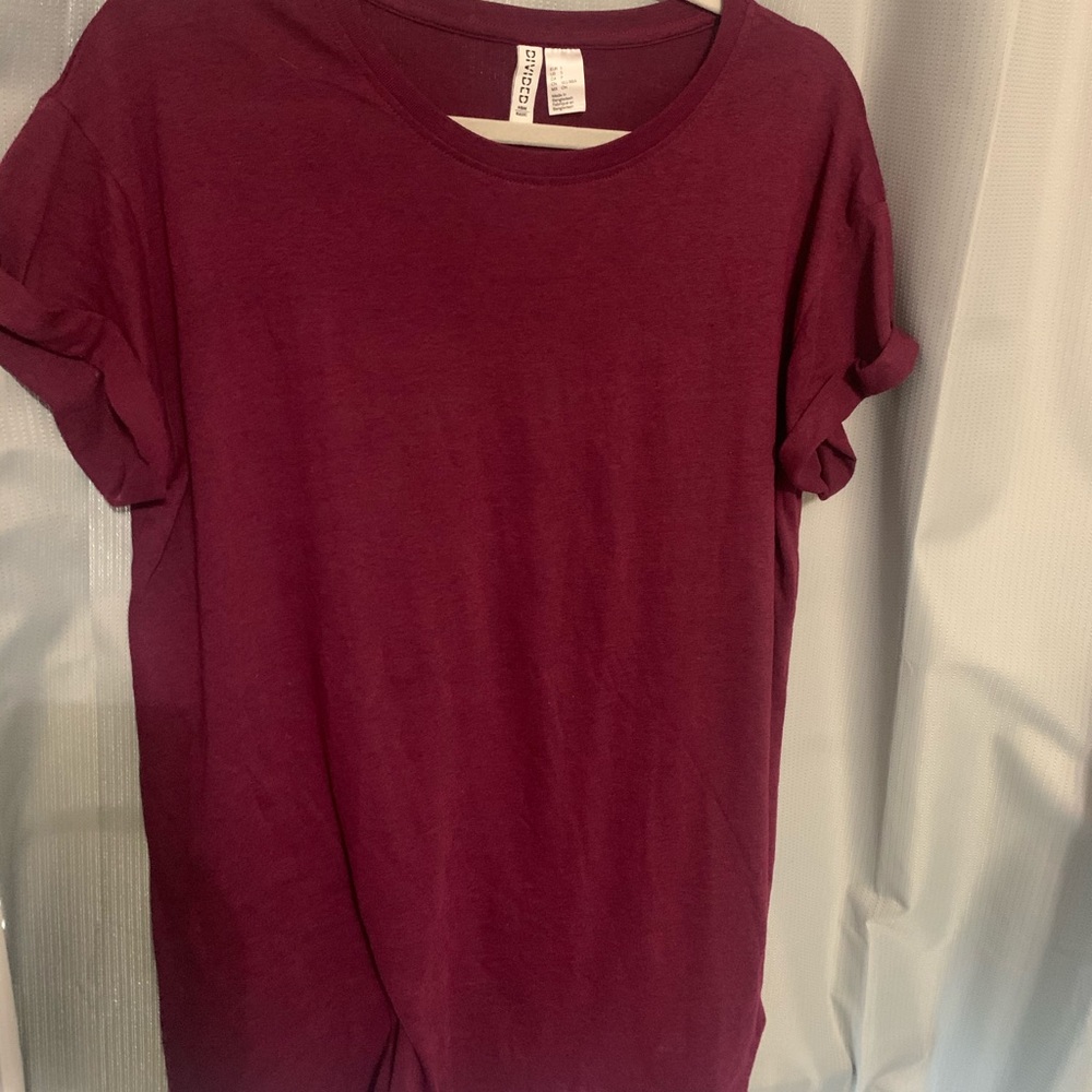 Maroon t-shirt dress